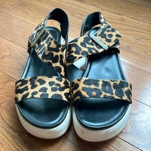 Franco Sarto platform leopard sandal